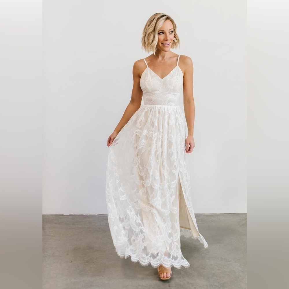 Baltic Born White Lace Maxi Dress